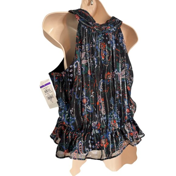 Veronica Beard Kailani Halter Metallic Top Size 10 Sleeveless NWT $398 - Picture 15 of 15